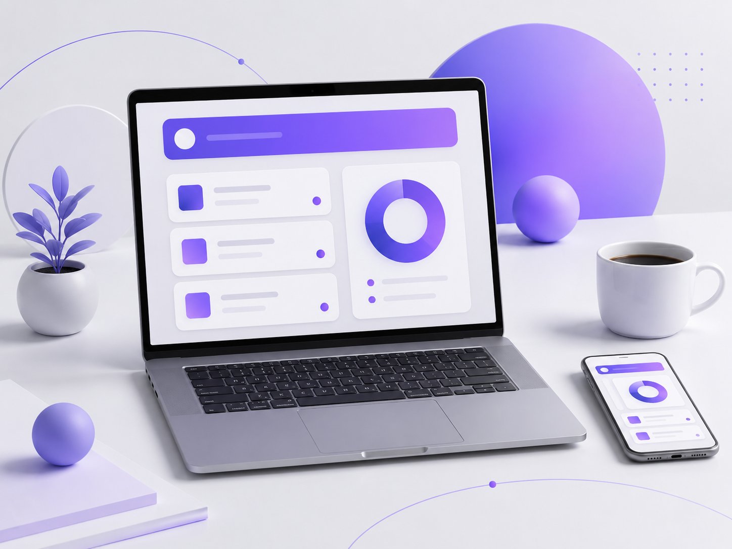 Интерфейс цифрового продукта VERIQ на ноутбуке и смартфоне